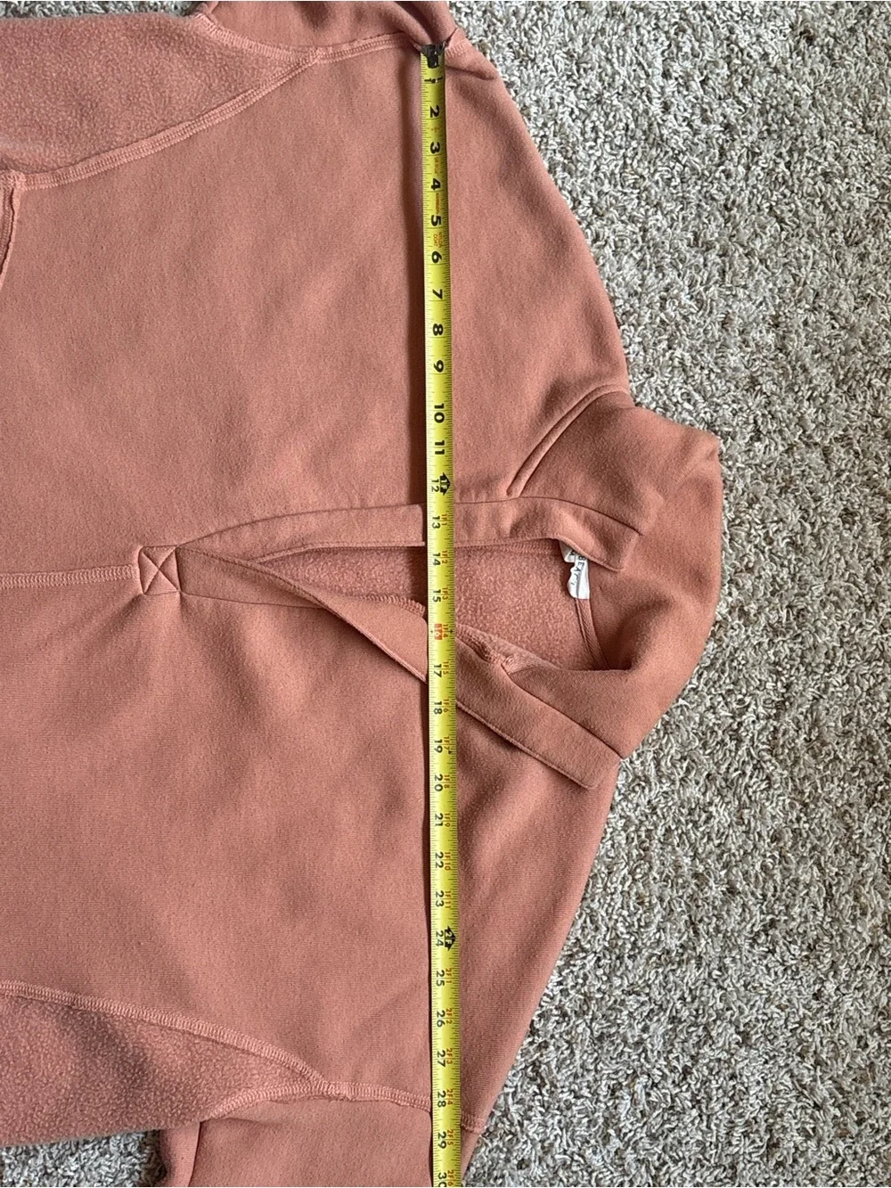 Free People Beach Oversized Comfy Sweatshirt Sz M Orange/Peach/Tan